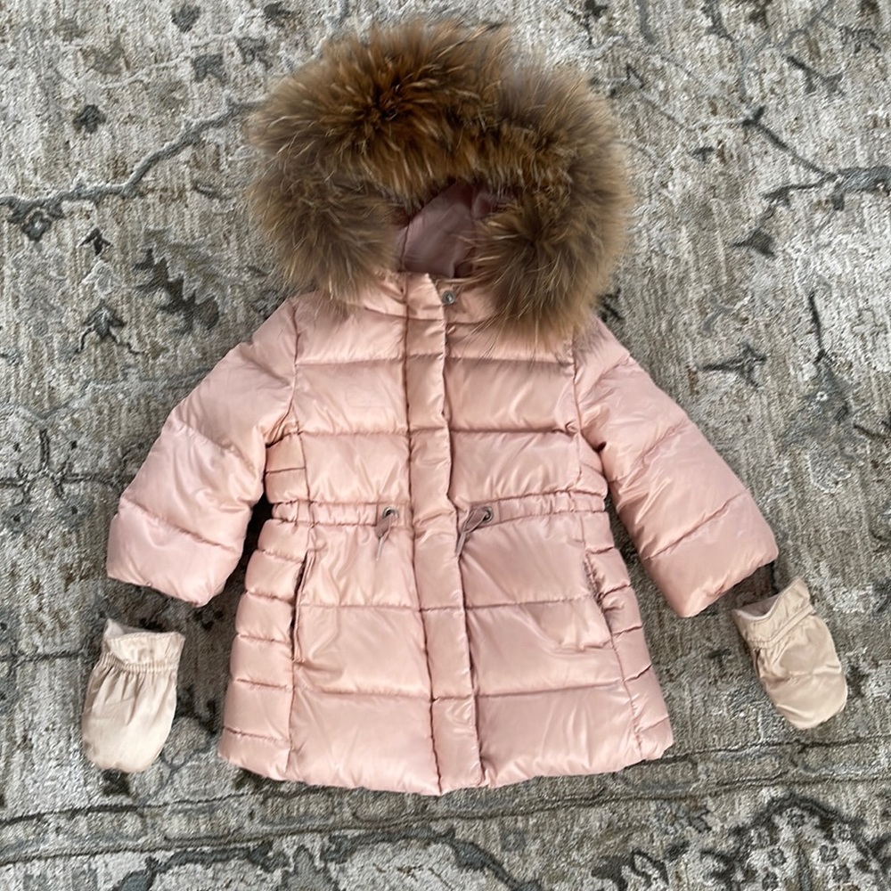 Toddler Girls Gap Puffer Pink Jacket - Picture 1 of 8